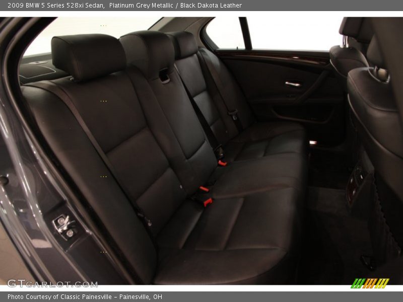 Platinum Grey Metallic / Black Dakota Leather 2009 BMW 5 Series 528xi Sedan