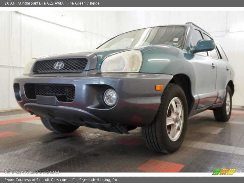 Pine Green / Beige 2003 Hyundai Santa Fe GLS 4WD