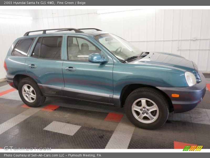 Pine Green / Beige 2003 Hyundai Santa Fe GLS 4WD