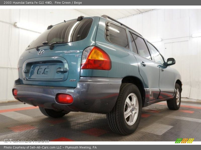 Pine Green / Beige 2003 Hyundai Santa Fe GLS 4WD