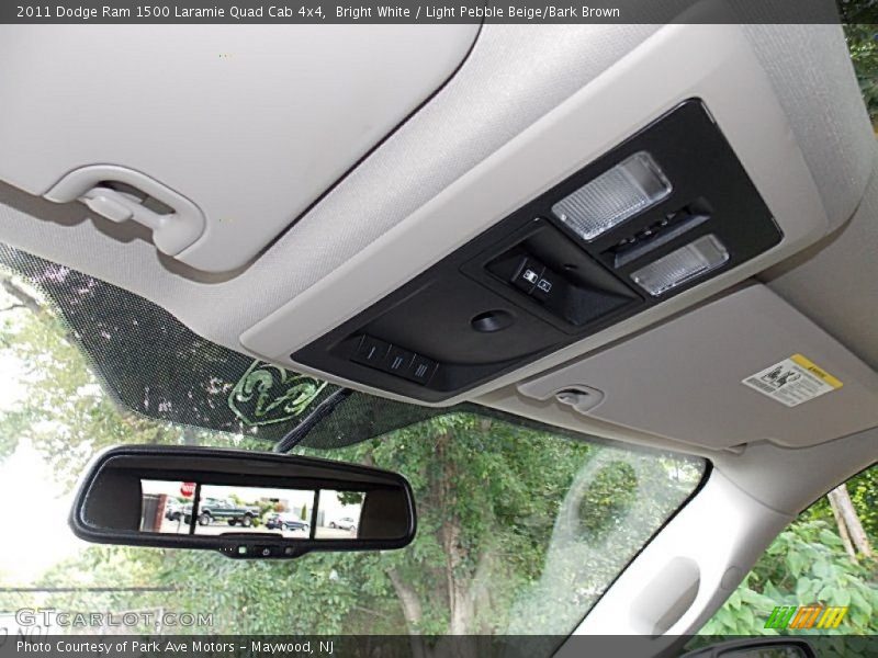 Bright White / Light Pebble Beige/Bark Brown 2011 Dodge Ram 1500 Laramie Quad Cab 4x4