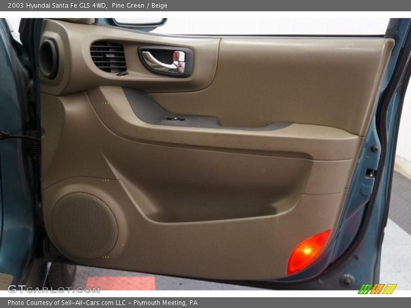 Pine Green / Beige 2003 Hyundai Santa Fe GLS 4WD