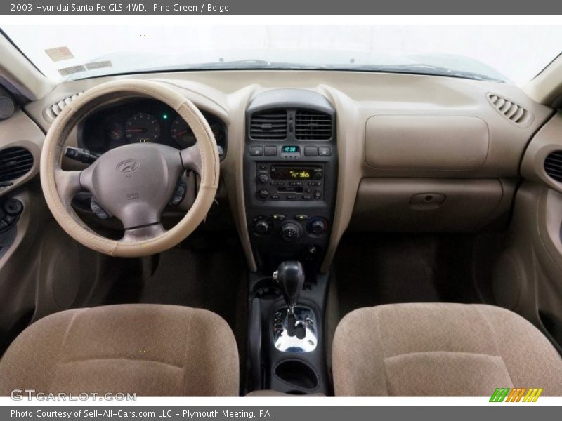 Pine Green / Beige 2003 Hyundai Santa Fe GLS 4WD