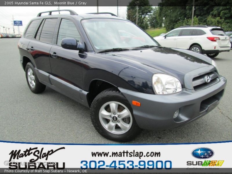 Moonlit Blue / Gray 2005 Hyundai Santa Fe GLS