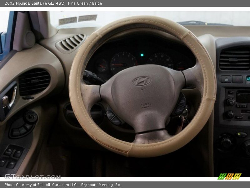 Pine Green / Beige 2003 Hyundai Santa Fe GLS 4WD