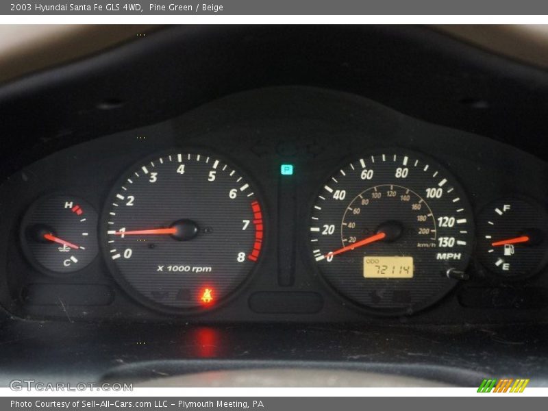 Pine Green / Beige 2003 Hyundai Santa Fe GLS 4WD