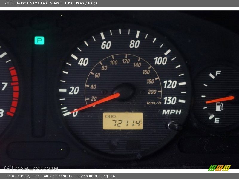 Pine Green / Beige 2003 Hyundai Santa Fe GLS 4WD