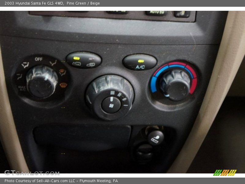 Pine Green / Beige 2003 Hyundai Santa Fe GLS 4WD