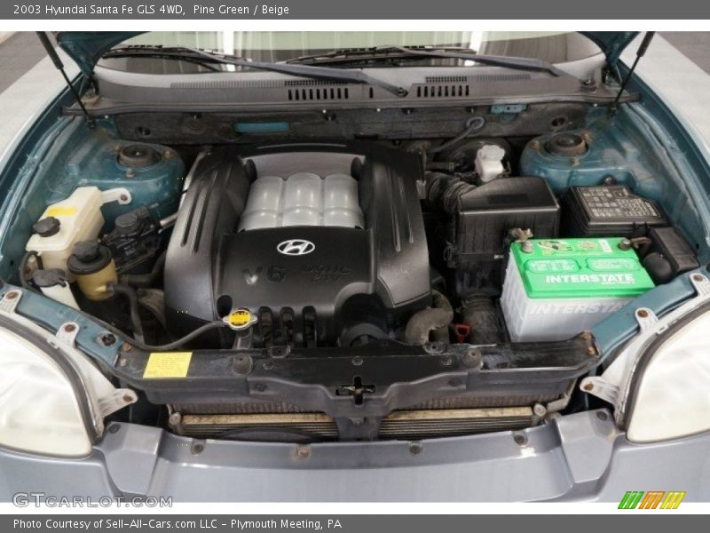 Pine Green / Beige 2003 Hyundai Santa Fe GLS 4WD