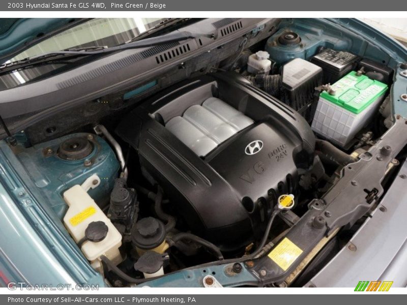 Pine Green / Beige 2003 Hyundai Santa Fe GLS 4WD