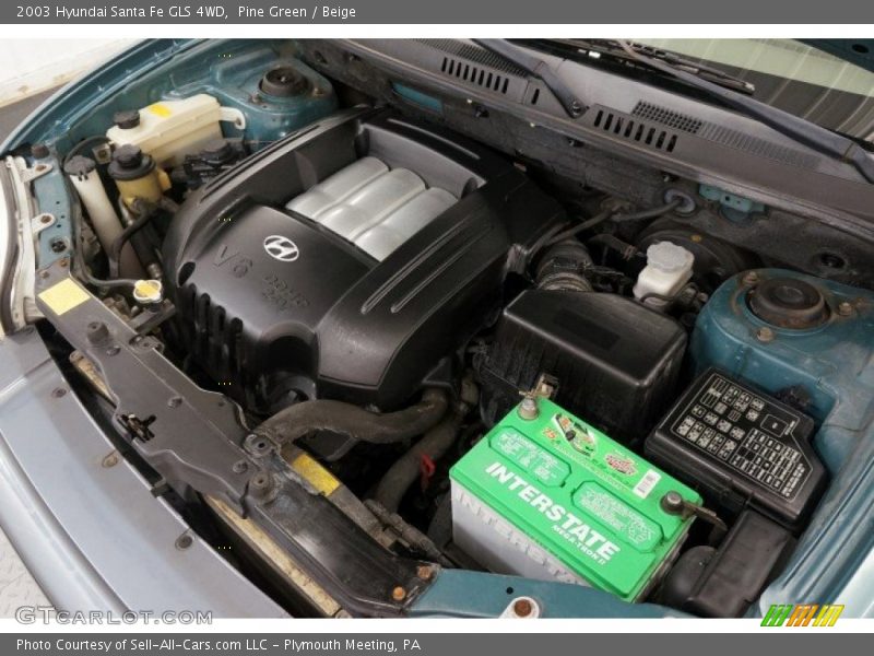 Pine Green / Beige 2003 Hyundai Santa Fe GLS 4WD