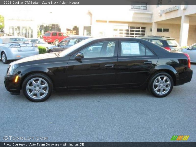 Sable Black / Light Neutral 2003 Cadillac CTS Sedan