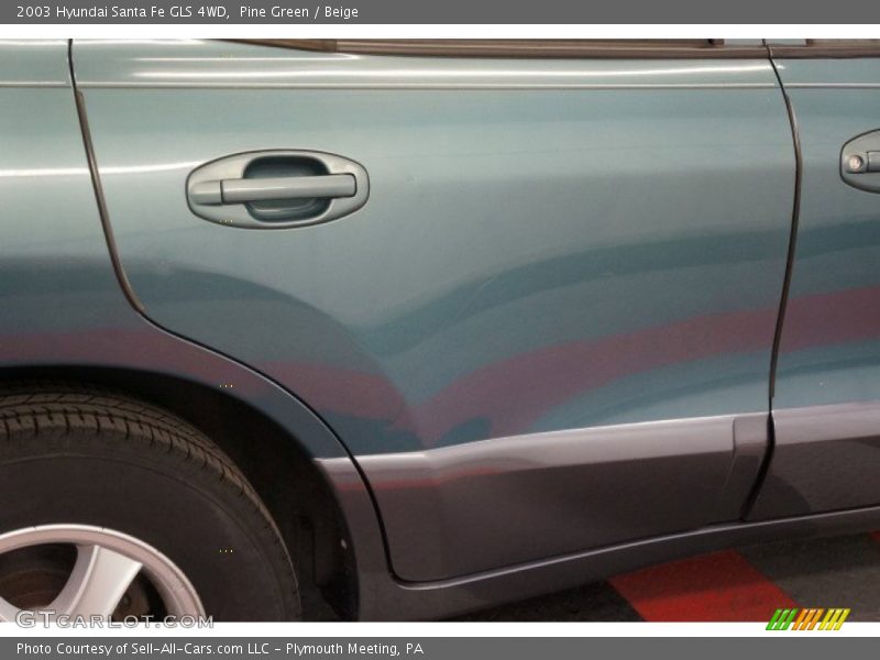 Pine Green / Beige 2003 Hyundai Santa Fe GLS 4WD