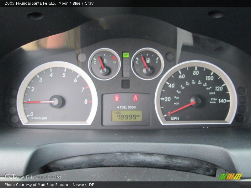Moonlit Blue / Gray 2005 Hyundai Santa Fe GLS