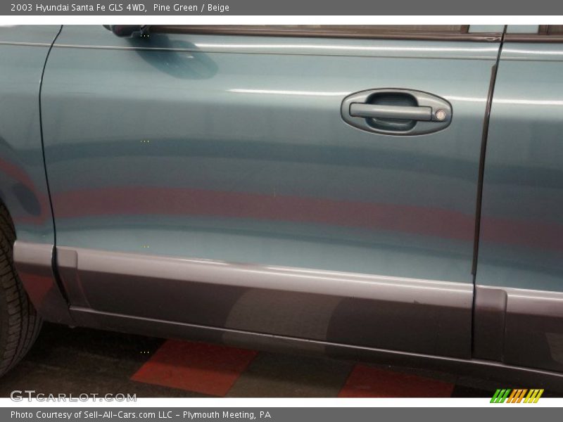 Pine Green / Beige 2003 Hyundai Santa Fe GLS 4WD