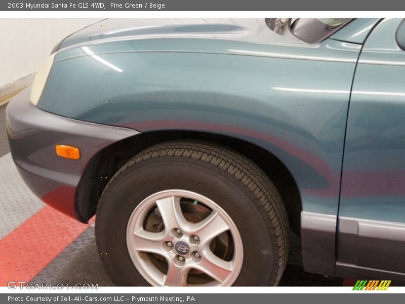 Pine Green / Beige 2003 Hyundai Santa Fe GLS 4WD