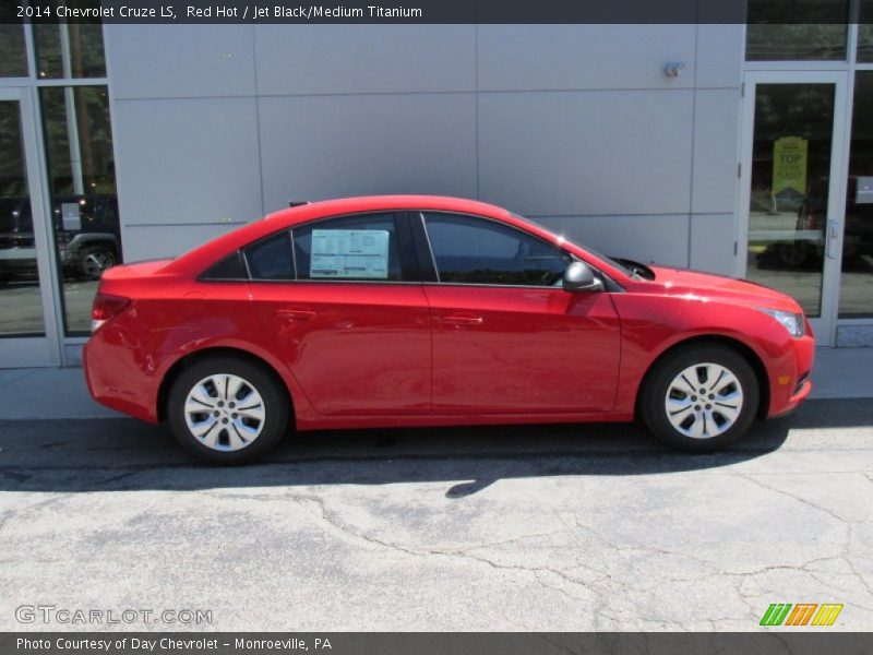 Red Hot / Jet Black/Medium Titanium 2014 Chevrolet Cruze LS