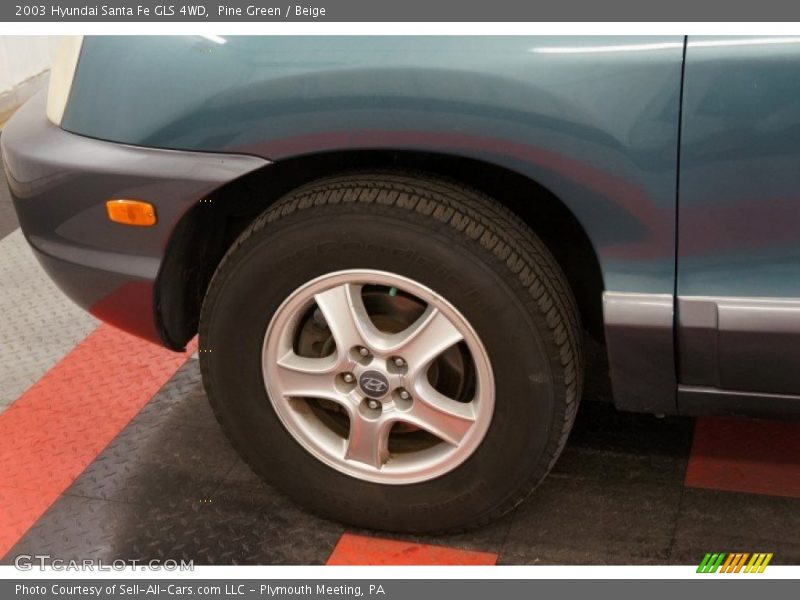Pine Green / Beige 2003 Hyundai Santa Fe GLS 4WD