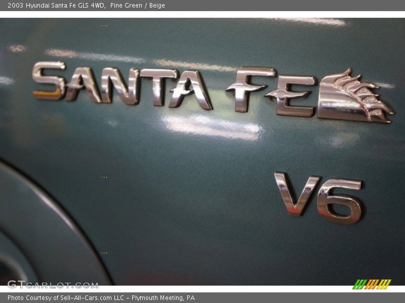 Pine Green / Beige 2003 Hyundai Santa Fe GLS 4WD