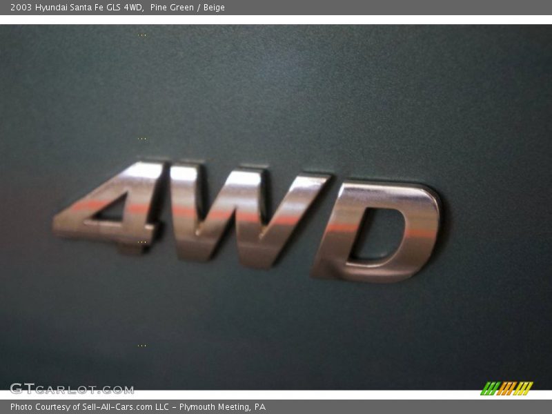 Pine Green / Beige 2003 Hyundai Santa Fe GLS 4WD