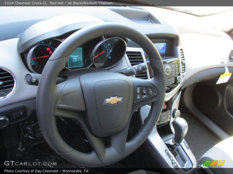 Red Hot / Jet Black/Medium Titanium 2014 Chevrolet Cruze LS