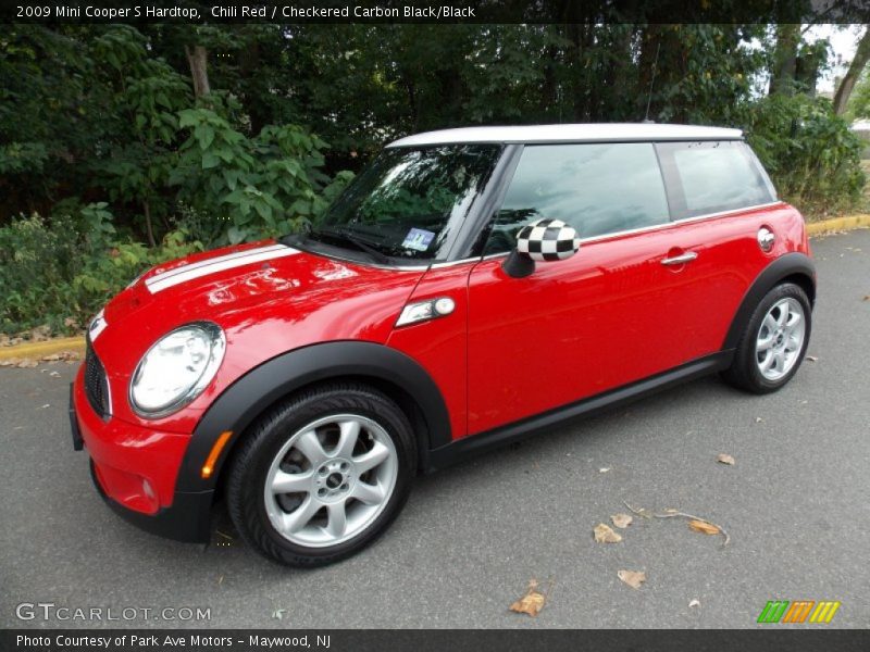 Chili Red / Checkered Carbon Black/Black 2009 Mini Cooper S Hardtop