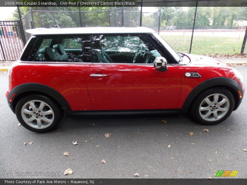 Chili Red / Checkered Carbon Black/Black 2009 Mini Cooper S Hardtop