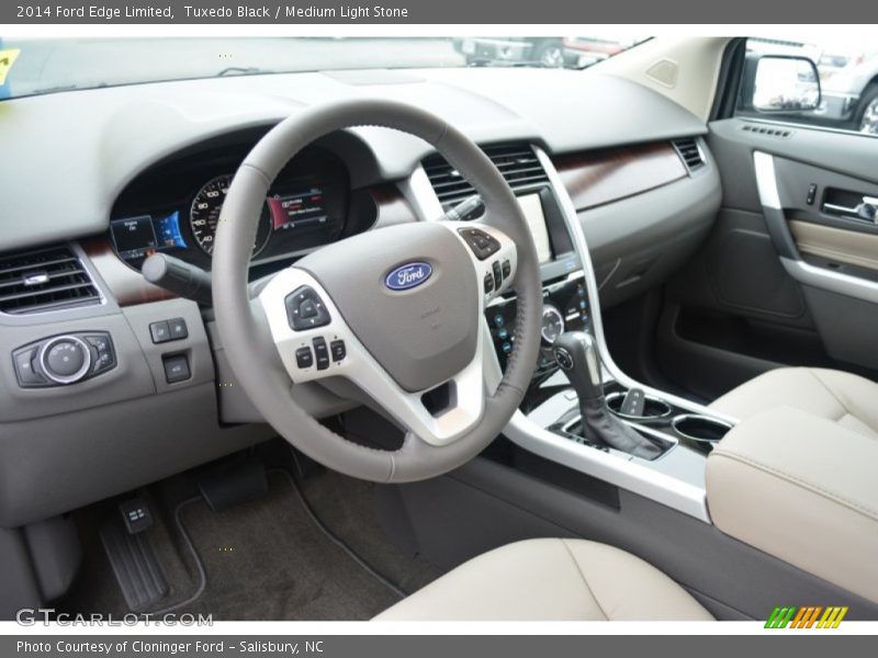 Tuxedo Black / Medium Light Stone 2014 Ford Edge Limited