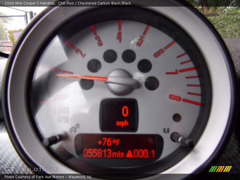 Chili Red / Checkered Carbon Black/Black 2009 Mini Cooper S Hardtop