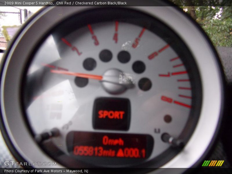 Chili Red / Checkered Carbon Black/Black 2009 Mini Cooper S Hardtop