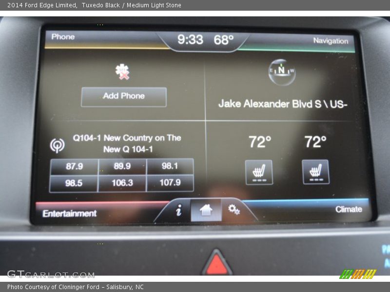 Tuxedo Black / Medium Light Stone 2014 Ford Edge Limited