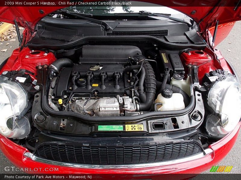 Chili Red / Checkered Carbon Black/Black 2009 Mini Cooper S Hardtop
