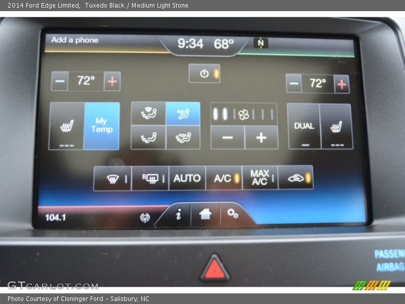 Tuxedo Black / Medium Light Stone 2014 Ford Edge Limited