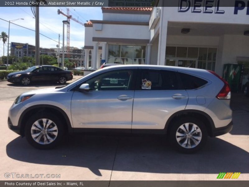 Alabaster Silver Metallic / Gray 2012 Honda CR-V EX