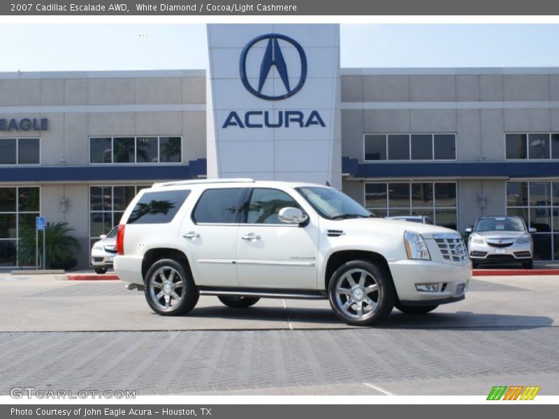 White Diamond / Cocoa/Light Cashmere 2007 Cadillac Escalade AWD