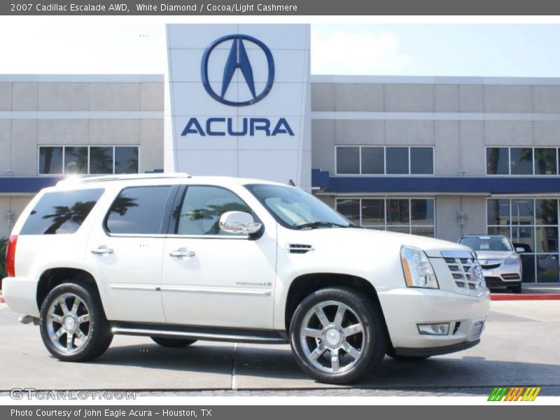 White Diamond / Cocoa/Light Cashmere 2007 Cadillac Escalade AWD