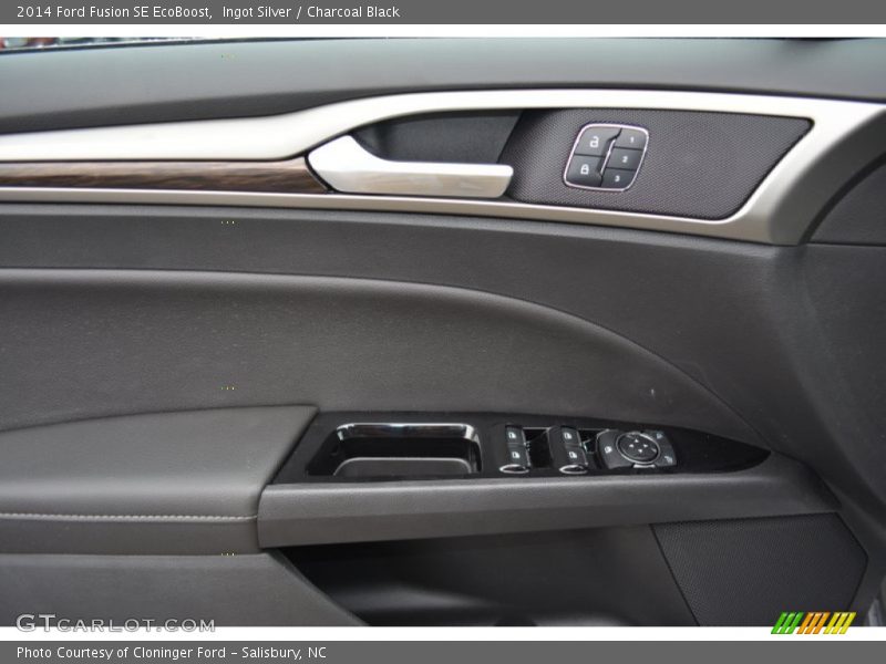 Ingot Silver / Charcoal Black 2014 Ford Fusion SE EcoBoost