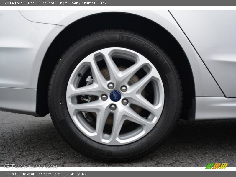 Ingot Silver / Charcoal Black 2014 Ford Fusion SE EcoBoost