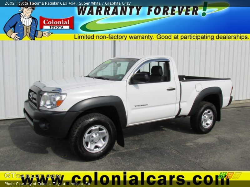 Super White / Graphite Gray 2009 Toyota Tacoma Regular Cab 4x4