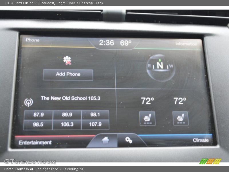 Ingot Silver / Charcoal Black 2014 Ford Fusion SE EcoBoost
