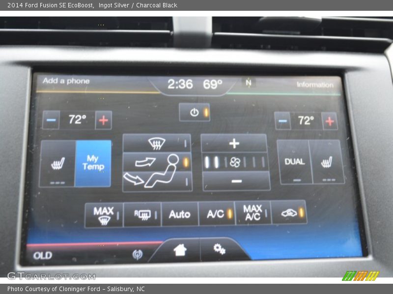 Ingot Silver / Charcoal Black 2014 Ford Fusion SE EcoBoost