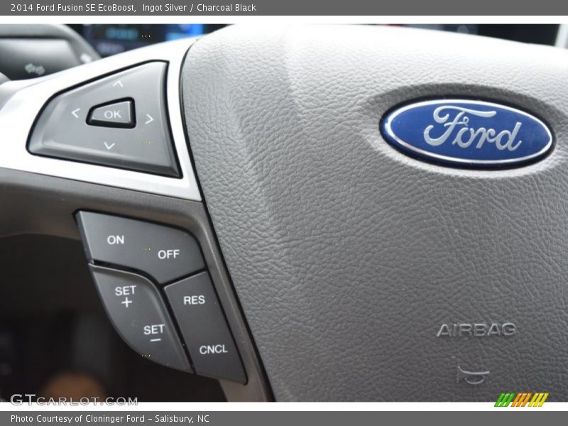 Ingot Silver / Charcoal Black 2014 Ford Fusion SE EcoBoost