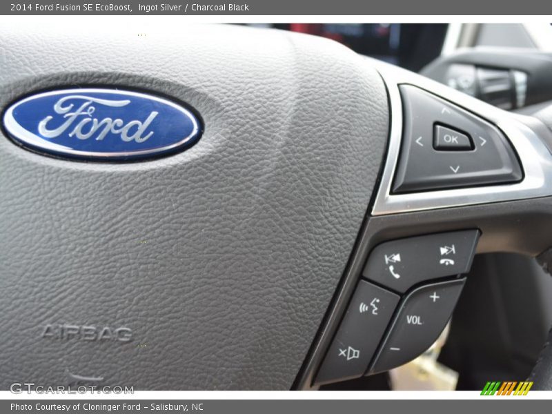 Ingot Silver / Charcoal Black 2014 Ford Fusion SE EcoBoost