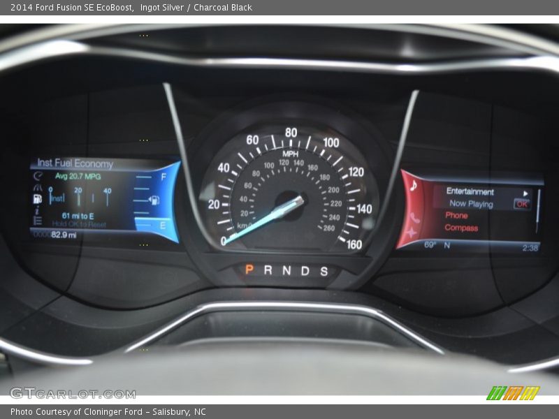 Ingot Silver / Charcoal Black 2014 Ford Fusion SE EcoBoost