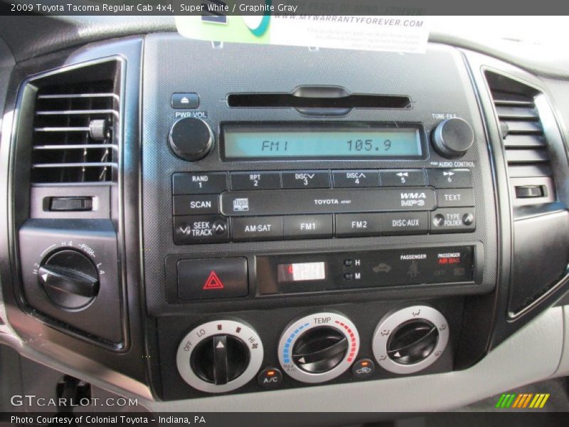 Super White / Graphite Gray 2009 Toyota Tacoma Regular Cab 4x4