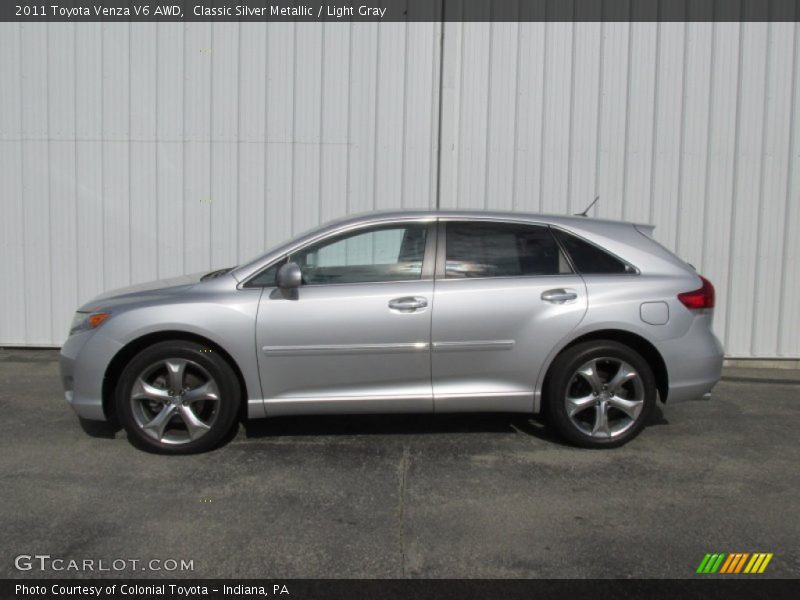 Classic Silver Metallic / Light Gray 2011 Toyota Venza V6 AWD