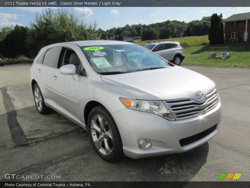 Classic Silver Metallic / Light Gray 2011 Toyota Venza V6 AWD