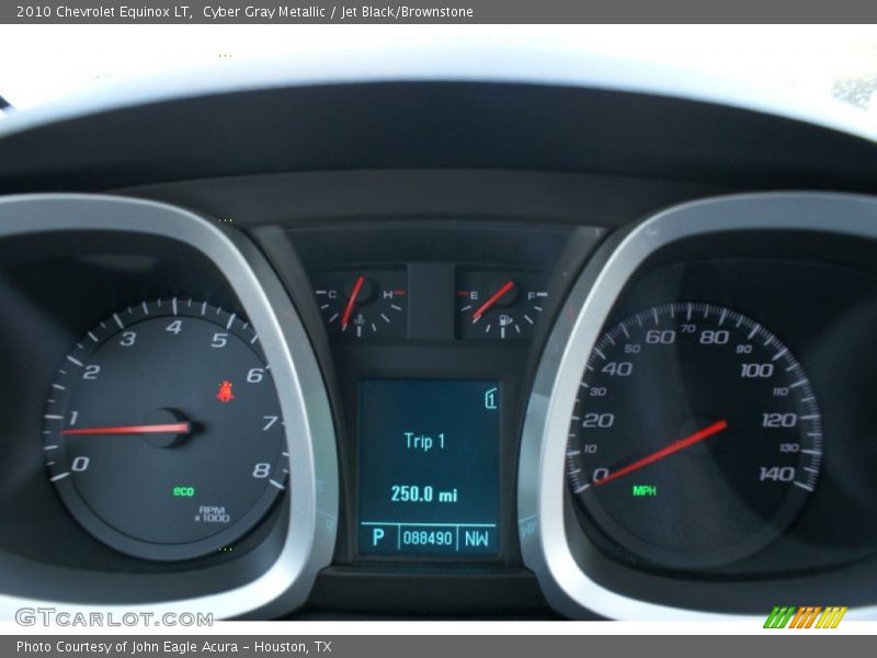 Cyber Gray Metallic / Jet Black/Brownstone 2010 Chevrolet Equinox LT