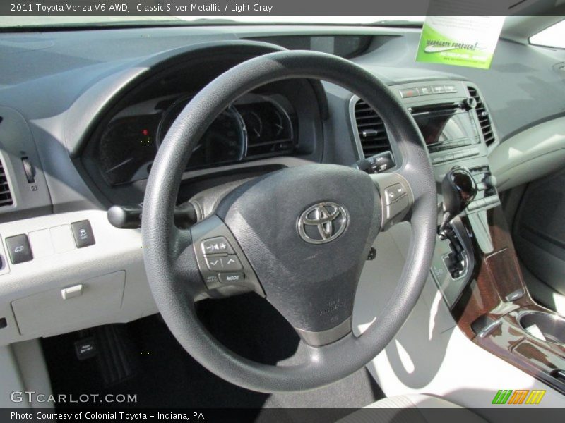 Classic Silver Metallic / Light Gray 2011 Toyota Venza V6 AWD