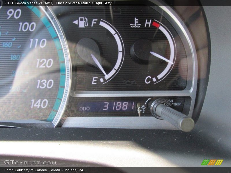 Classic Silver Metallic / Light Gray 2011 Toyota Venza V6 AWD